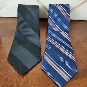 Men's Pair of Stafford Striped Silk Ties
